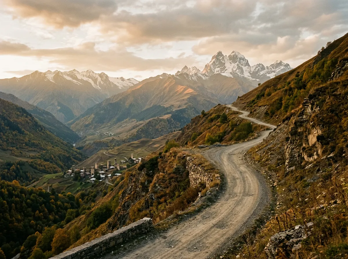 Горная дорога в Сванетии