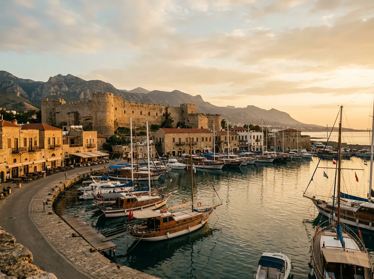 Старая гавань Кирении на Северном Кипре