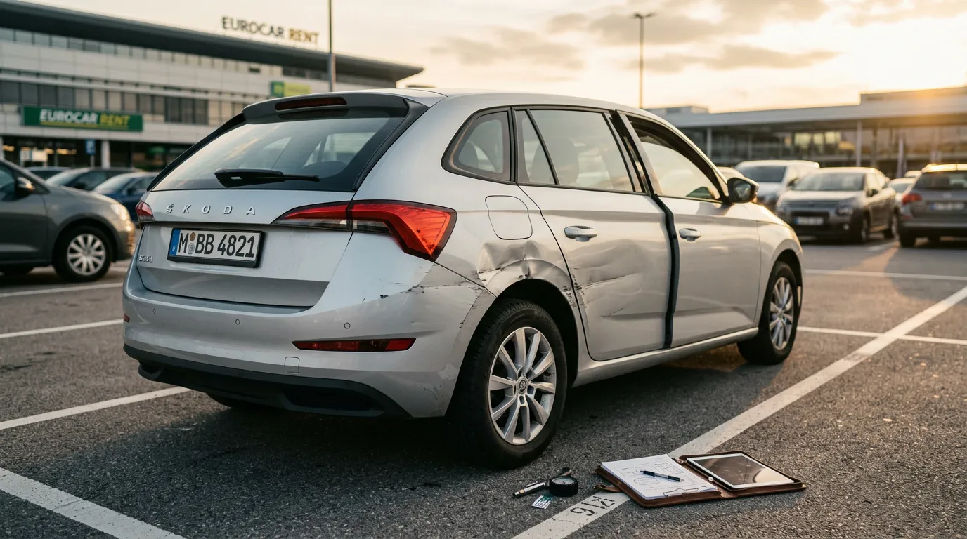 Инспекция повреждений кузова арендованного автомобиля